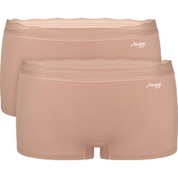 Sloggi Go Blush Γυναικεία Μποξεράκια Μπεζ 2Pack 10228593-00ME