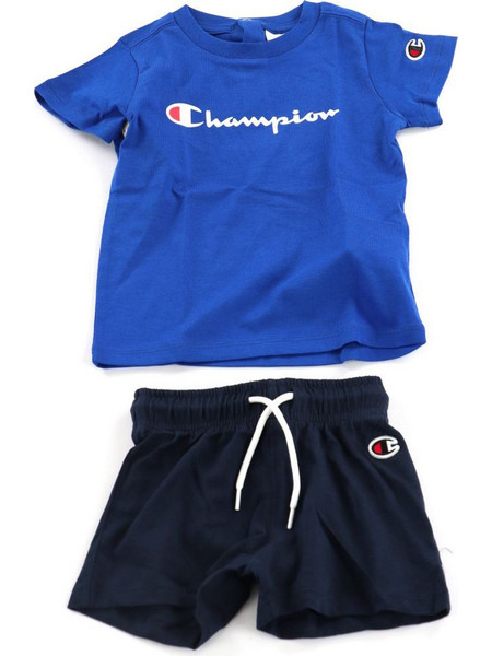 Champion Βρεφικό Σετ για Αγόρι Καλοκαιρινό Royal Blue Navy Μπλε 307055-BS008
