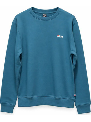 Fila Zelta Crew Neck Sweat Top Μπλε FW26 Ανδρικό Αθλητικό Φούτερ Πετρόλ APJPM26005-620