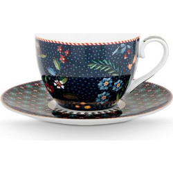 Pip Studio Berry Blues Φλιτζάνι Cappuccino Πορσελάνης Μπλε 280ml 51004195