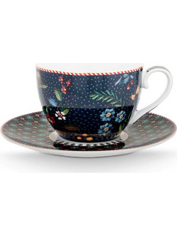 Pip Studio Berry Blues Φλιτζάνι Cappuccino Πορσελάνης Μπλε 280ml 51004195