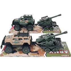 ToyMarkt Τζιπ με Στρατιωτικό Όχημα Friction