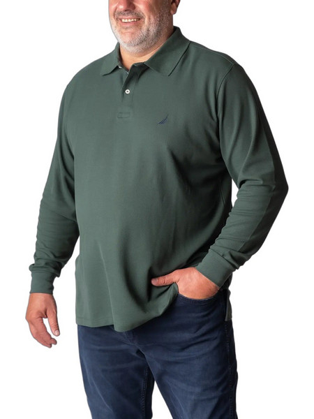 Nautica Ανδρική Μπλούζα Polo Μακρυμάνικη Χακί 3NCN1CR0127