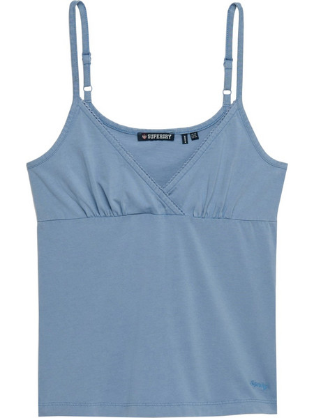 Superdry Γυναικείο Καλοκαιρινό Κρουαζέ Top Βαμβακερό Γαλάζιο W6012231A-5AW