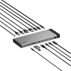 Belkin INC031KQSGY Thunderbolt 5 Docking Station με DisplayPort / HDMI PD Ethernet και Σύνδεση 3 Oθονών