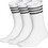 Adidas Ανδρικές Κάλτσες Ψηλές Λευκές 3Pack KS2135