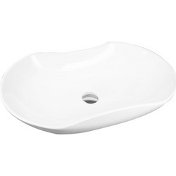 Ravenna Trim Επικαθήμενος Νιπτήρας Μπάνιου Οβάλ Πορσελάνης 66x41x11cm Λευκός 012930