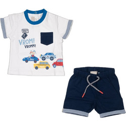 Chicco Βρεφικό Σετ για Αγόρι Καλοκαιρινό Λευκό Navy Μπλε 76634-085