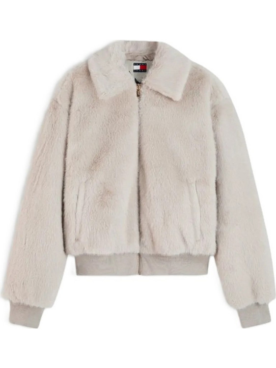 Tommy Jeans Γυναικεία Γούνα Εκρού DW0DW23422-PKE