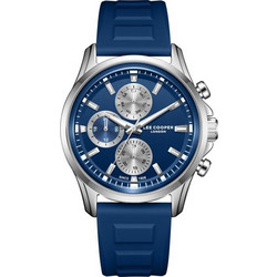 Lee Cooper Ανδρικό Ρολόι με Μπλε Καουτσούκ Λουράκι LC08541.399