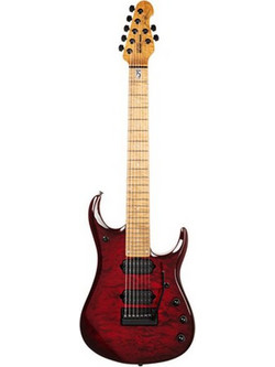 Music Man Man Petrucci JP15 Ηλεκτρική Κιθάρα ST Style με Μαγνήτες HH & Ταστιέρα Maple 7 Χορδών Red Tide Quilt