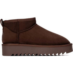 Refresh Γυναικεία Μποτάκια Suede Σοκολατί 176259