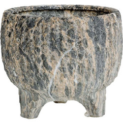 Liberta Rocky Κασπώ Πήλινο με Πόδια Ανθρακί Μπεζ 27x23cm 032400
