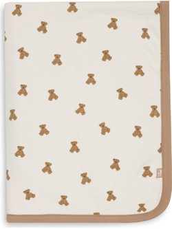 Jollein Mini Teddy Bear Little Κουβέρτα Κούνιας 100x150 Μπεζ Καφέ