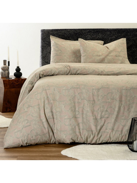 Melinen Σετ Σεντόνια Μονά Φανελένια 170x270 Winter Line Ember Greige