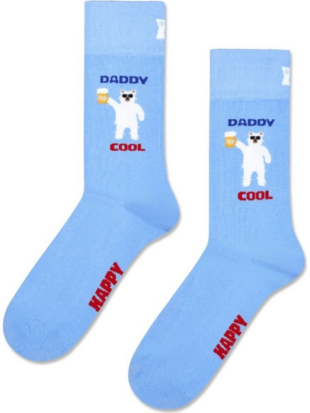 Happy Socks Daddy Cool Ανδρικές Κάλτσες Ψηλές Γαλάζιες P006989