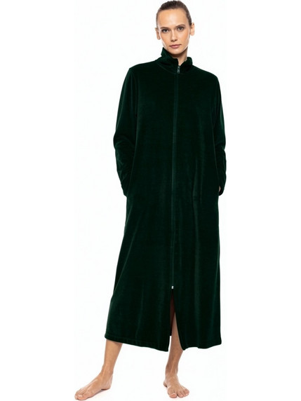 Pink Label Γυναικεία Ρόμπα Χειμωνιάτικη Βελουτέ Navy Μπλε WN-1100