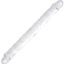 Loving Joy Crystal Διπλό Dildo 45.5cm Clear