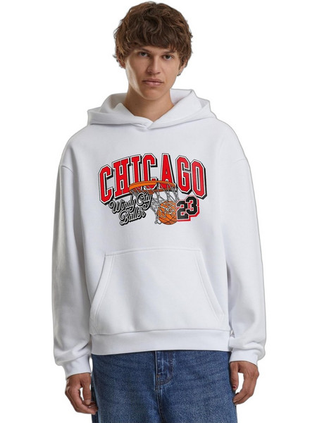 Mister Tee Windy City Baller Ανδρικό Φούτερ με Κουκούλα Λευκό