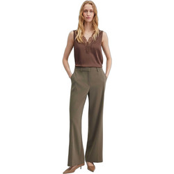 Gerry Weber Υφασμάτινο Γυναικείο Παντελόνι Κανονική Εφαρμογή Χακί N77019697040