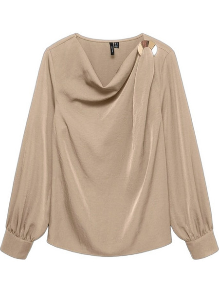 Vero Moda Γυναικείο Χειμερινό Ντραπέ Top Μπεζ 10349935