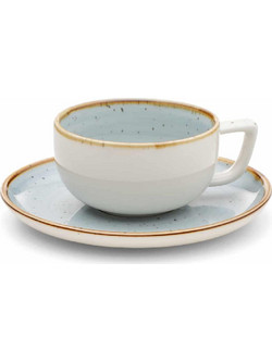 Yuk Φλιτζάνι Cappuccino & Τσαγιού Πορσελάνης Τιρκουάζ 250ml SNG08DE