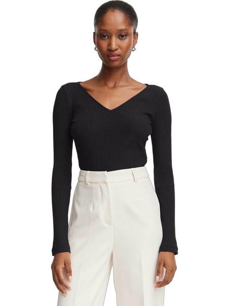Hugo Boss Dumille Γυναικείο Χειμερινό Top Ριπ Μαύρο 50571224