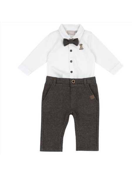 Chicco Βρεφικό Σετ για Αγόρι Λευκό Μαύρο 102593-066-068