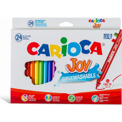 Carioca Joy Superwashable Μαρκαδόροι Ζωγραφικής Σετ 24 Χρώματα