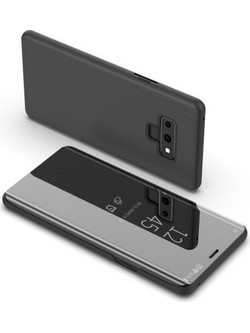 Θήκη SAMSUNG Galaxy Note 9 OEM Mirror Surface View Stand Case Cover Flip Window δερματίνη μαύρο
