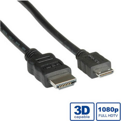 Roline Καλώδιο HDMI 1.3 HDMI Male to Mini HDMI Male 2m Black 11.99.5580