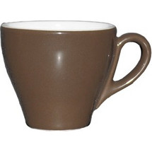 Σετ 6 φλυτζάνια espresso από πορσελάνη 90cc, καφέ c44511