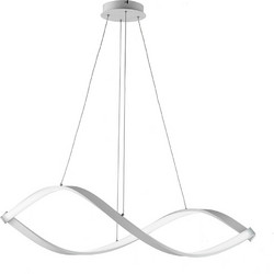 Ondaluce Nodo 100 Silver Κρεμαστό Φωτιστικό Οροφής Μονόφωτο LED Λευκό