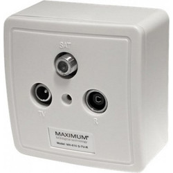 MAXIMUM MX-610 Πρίζα Διελεύσεως 3 εξόδων TV - SAT - Radio