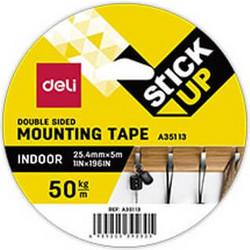 Ταινία Διπλής όψης αφρώδης Deli 25,4mm x 5m BBL 231.35113