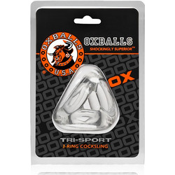 Oxballs Tri Sport Cocksling OS Ελαστικό Δαχτυλίδι Πέους & Όρχεων Διαφανές