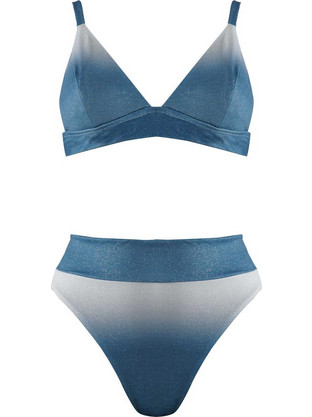 Gsecret Bikini Set Τριγωνάκι Ψηλόμεσο Brazil Πετρόλ Y2005-6302