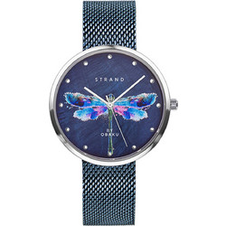 Strand by Obaku Γυναικείο Ρολόι με Μπλε Μεταλλικό Μπρασελέ S700LXCLML-DD