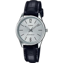 Casio Γυναικείο Ρολόι με Μαύρο Δερμάτινο Λουράκι LTP-V005L-7B