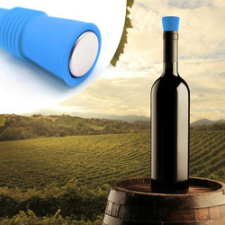 Food Grade Silicone Wine Stopper Creative Preservation Bottle Stopper(Blue) (OEM)