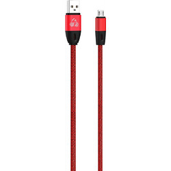 Data cable Powertech PTR-0034 Eco Flat Micro USB to USB 2.0 καλώδιο δεδομένων 1m Red