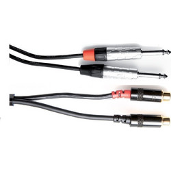 Gewa Pro Line VE10 Twin Cable - Jack male-RCA fem, 3m