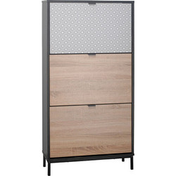 Liberta Rombus Παπουτσοθήκη Ξύλινη Sonoma Μ60xΠ23xΥ120cm 10-0015 60x23xH