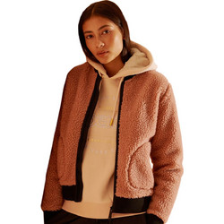 Superdry Γυναικείο Μπουφάν Χειμωνιάτικο Bomber Κοντό Σομόν W2010236A