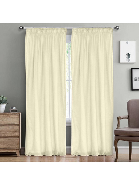 Lino Home Κουρτίνα με Τρέσα 300x295 Line 102 Beige