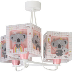 KOALA PINK κρεμαστό τρίφωτο οροφής διπλού τοιχώματος Ε27x3 8420406001012