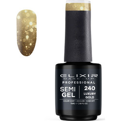 Elixir Semigel 240 Luxury Gold Ημιμόνιμο Βερνίκι Νυχιών 15ml
