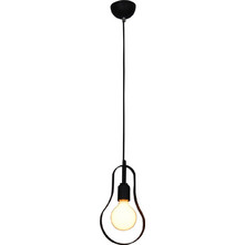 Home Lighting Spectre Κρεμαστό Φωτιστικό Οροφής Μονόφωτο E27 Μαύρο 77-3059