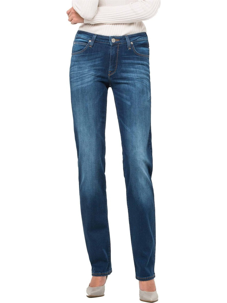 Темно синие женские джинсы Lee Marion straight l301frfh
