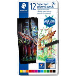 Staedtler Super Soft Κασετίνα Ξυλομπογιές Σετ 12τμχ